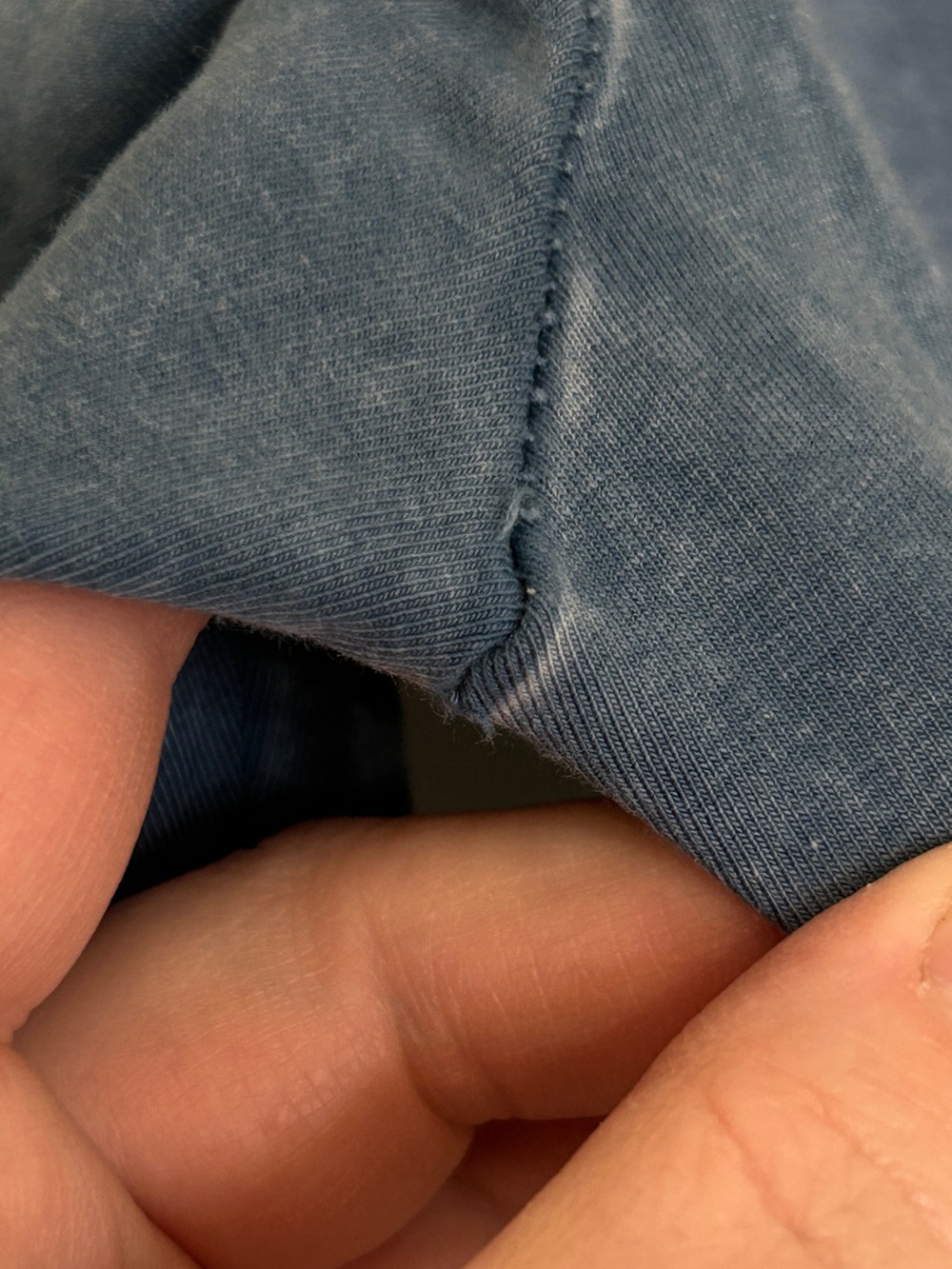 CHATOYANT PANTS WITH HEM DETAIL/DISTRESSED DYE - Picture 3 of 5